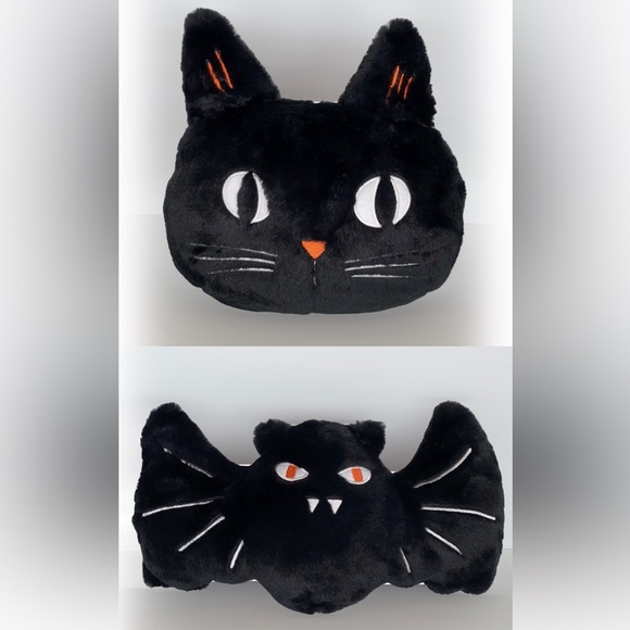Target Other - Hyde & Eek Black Cat and Bat Plush Pillows